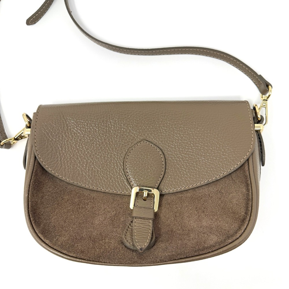 Vimoda Paris Baguette Purse Suede Leather Beige Small - Picture 2 of 13